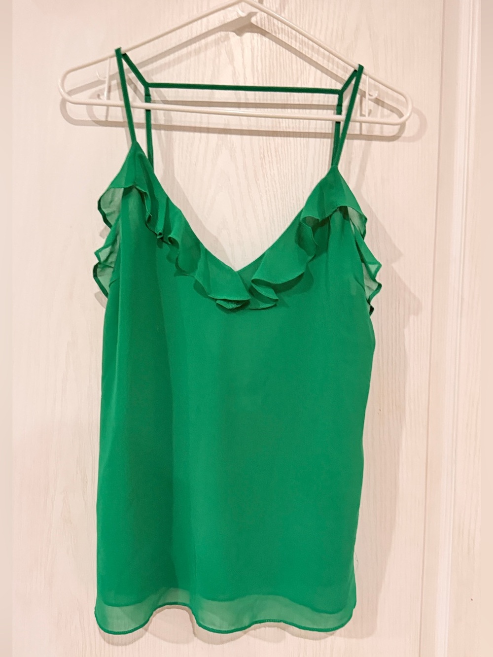Alythea Emerald Green Ruffle V-Neck Camisole